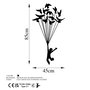 Wallity Flying Boy 3 Escultura de pared en metal negro